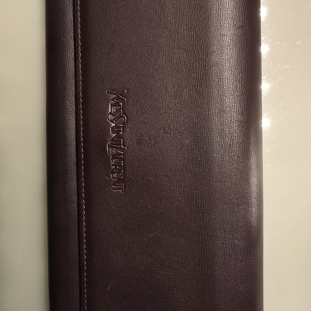 Yves Saint Laurent Rich Brown Leather Wallet